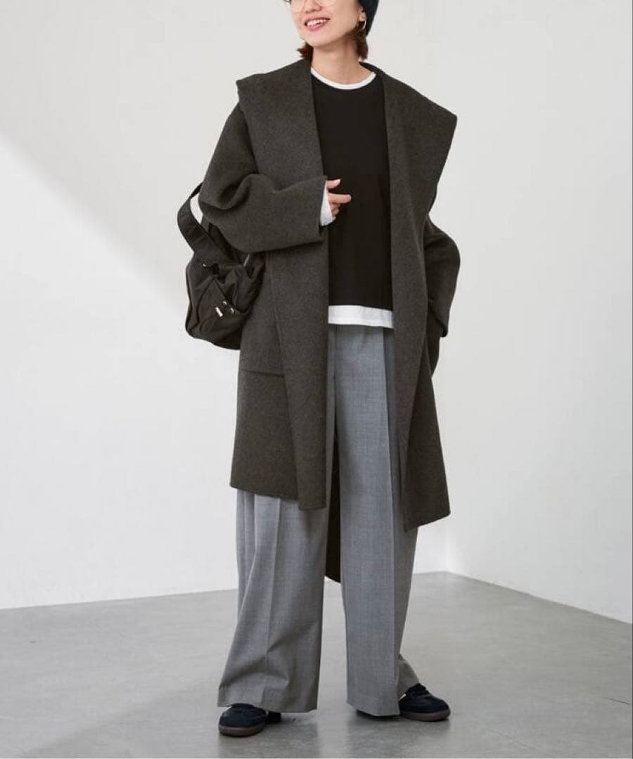 【25AW】FRAMeWORK SUPER160’s フーディショートコート