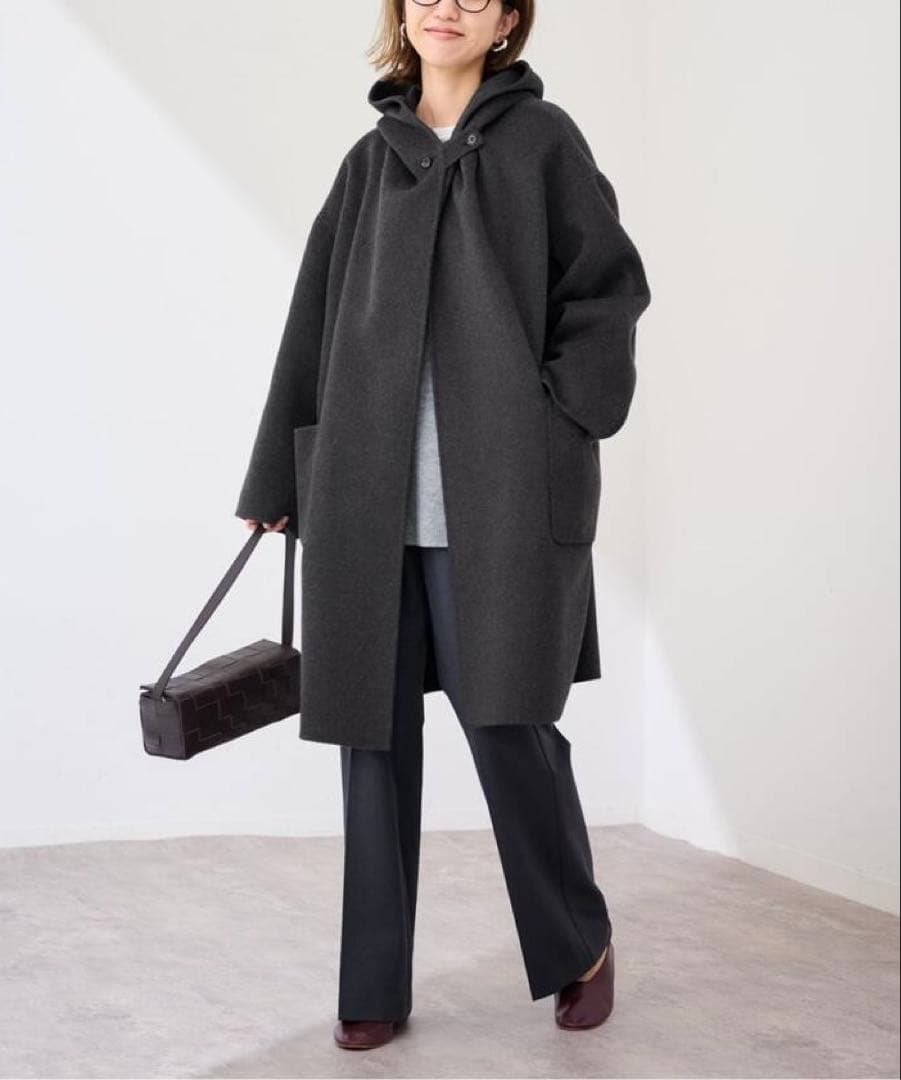 【25AW】FRAMeWORK SUPER160’s フーディショートコート