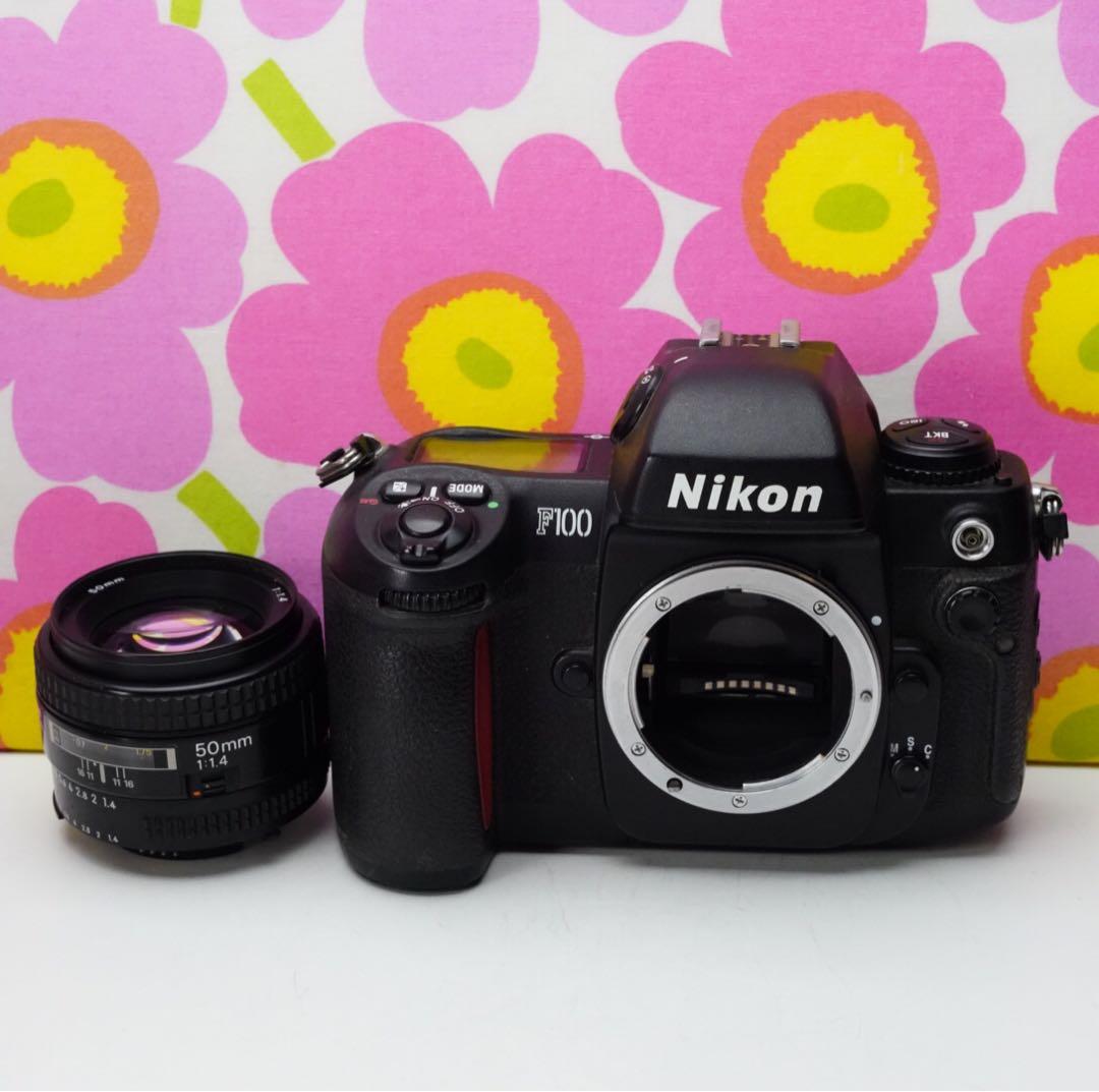 一推しフィルムニコン❤️F100 単焦点50mm1.4付❤️高性能フィルムカメラ