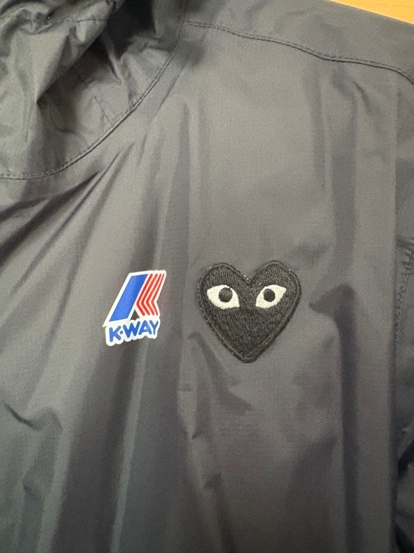 PLAY COMME des GARCONS × K-WAY 黒　Mサイズ