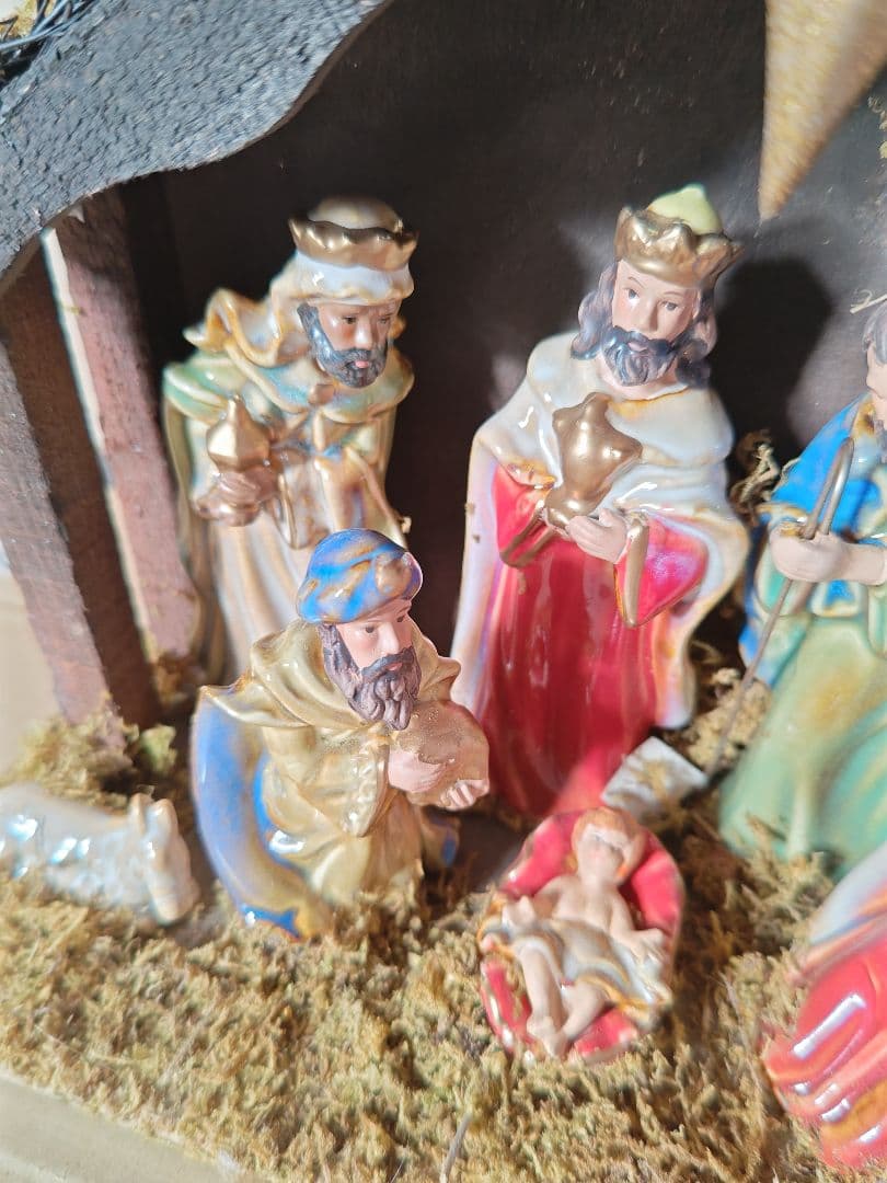 キリストの降誕 誕生シーン◎クリスマス◎フィギュア◎飾り◎陶器◎宗教