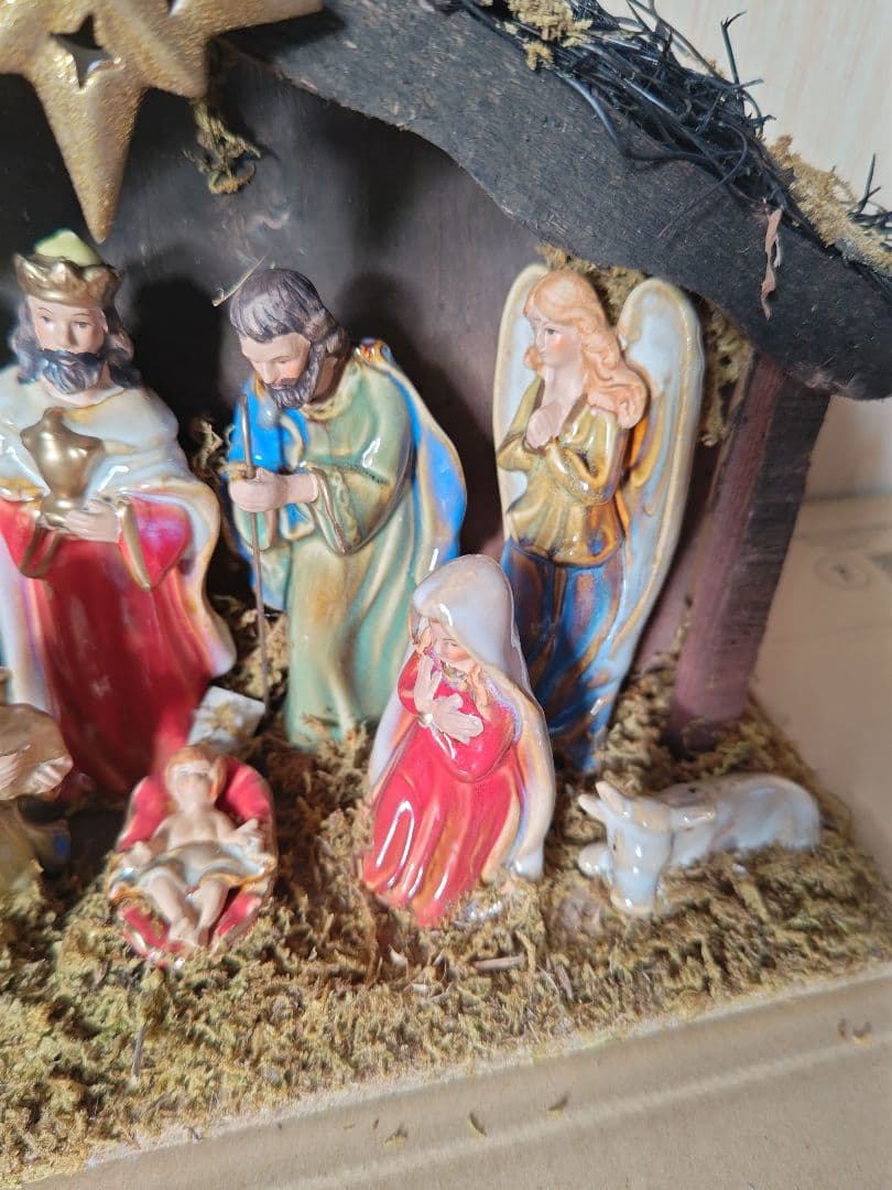 キリストの降誕 誕生シーン◎クリスマス◎フィギュア◎飾り◎陶器◎宗教