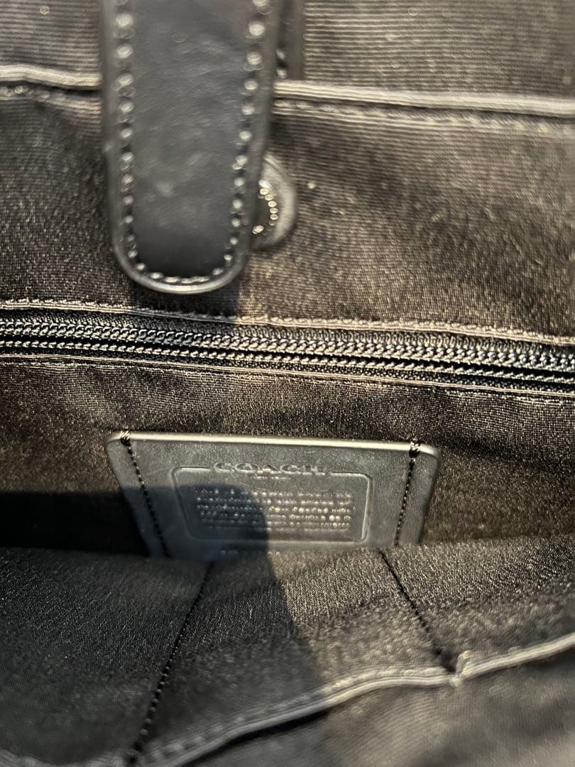 【新品未使用】COACH 2wayビジネスバッグ レザー黒