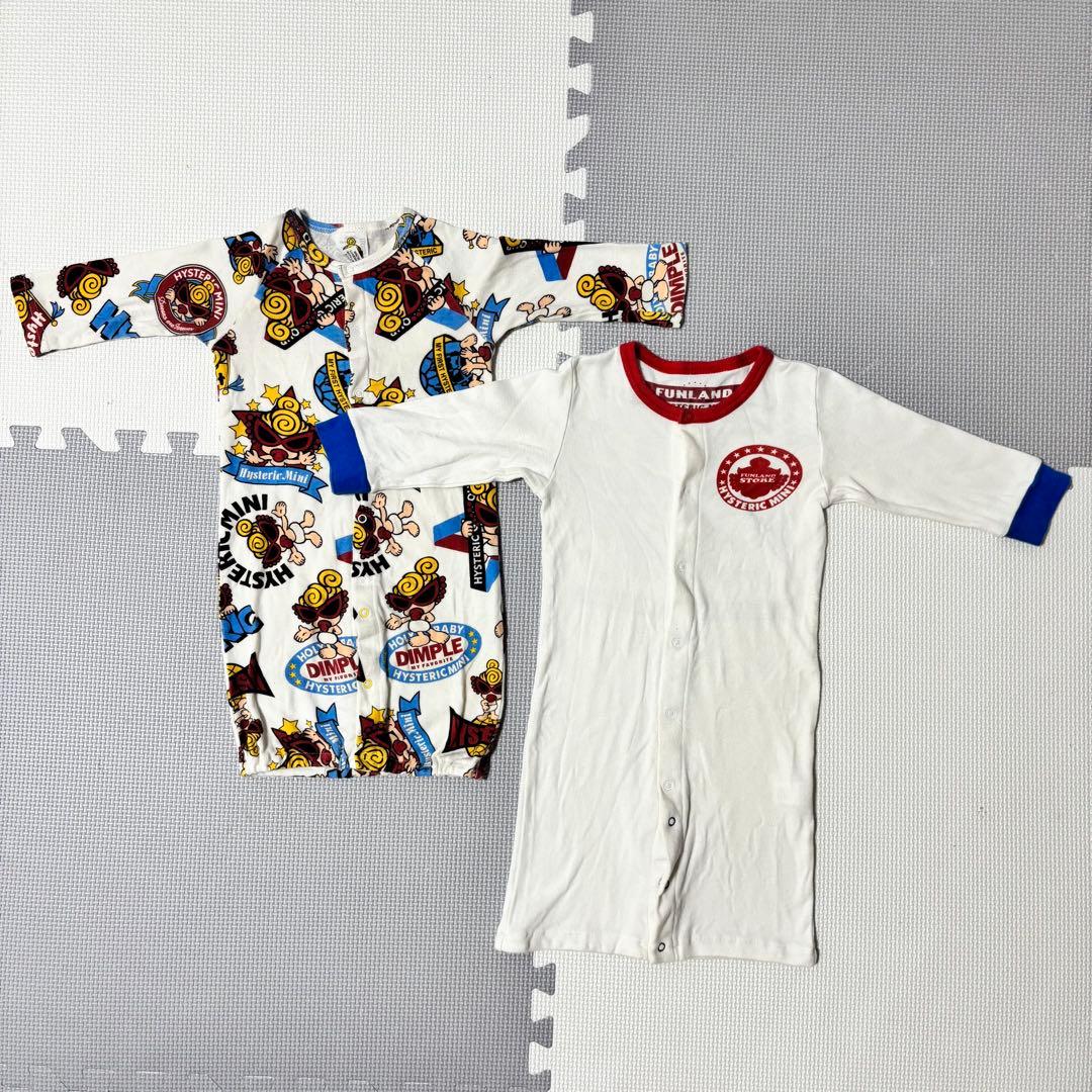 ヒステリックミニ　長袖　ロンパース　総柄　60 70 80 ベビー　4点セット