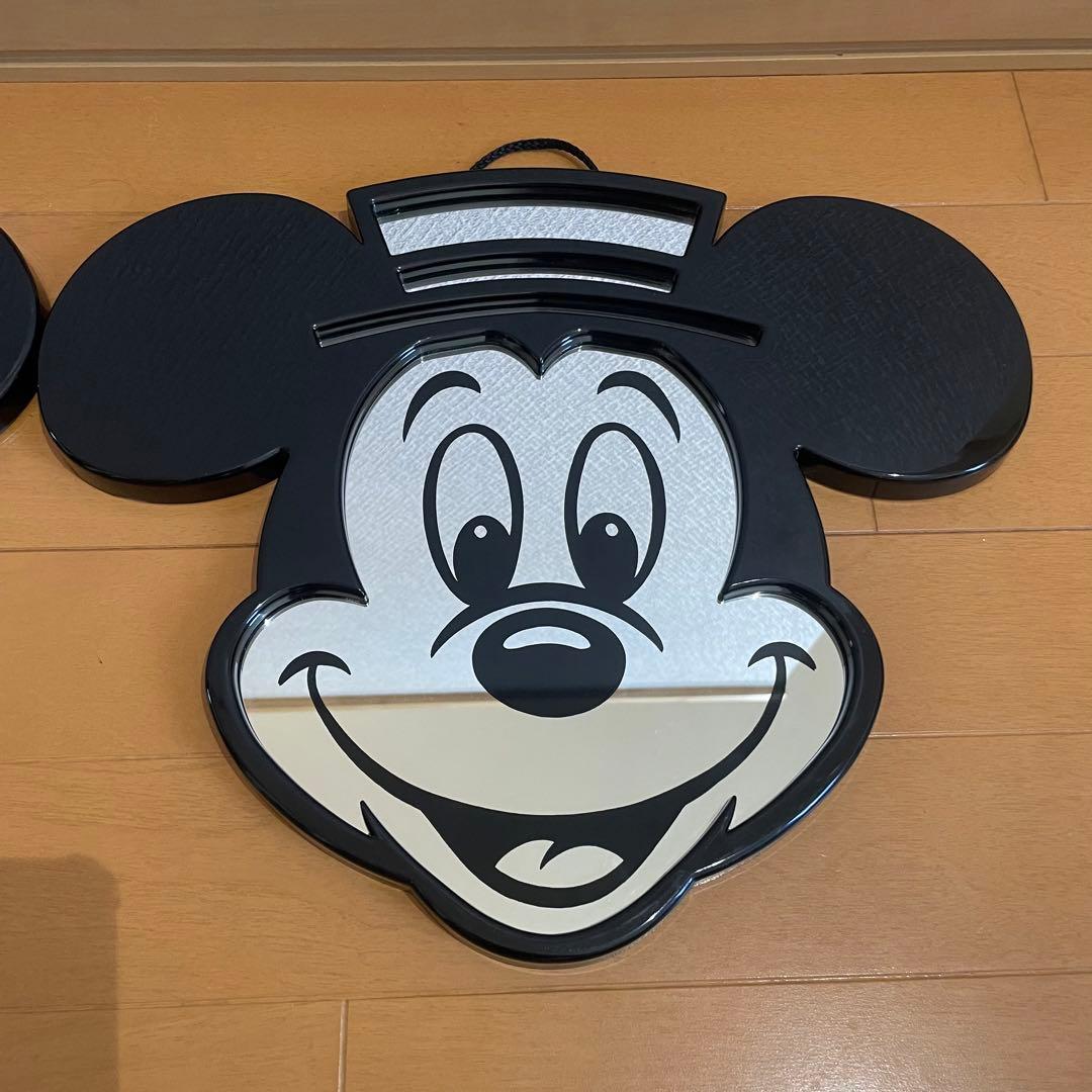 ミッキー＆ミニー ディズニー 壁掛け 顔ウォールミラー ヴィンテージ