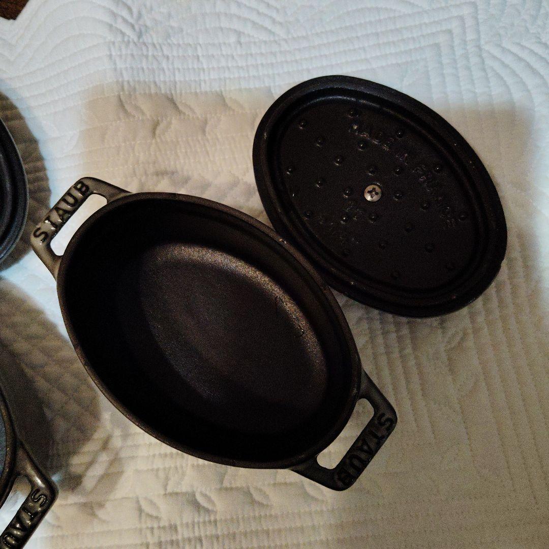 ストウブココットオーバルグレー11cm2個