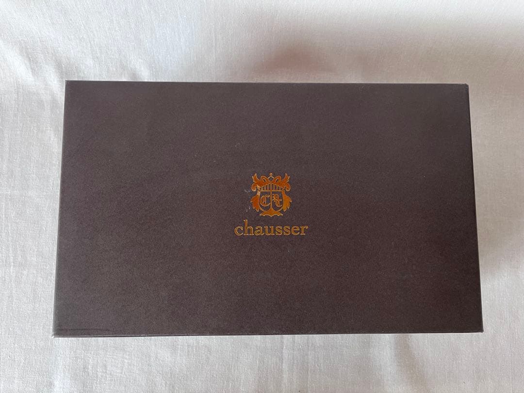 chausser ブラック ウィングチップ 革靴