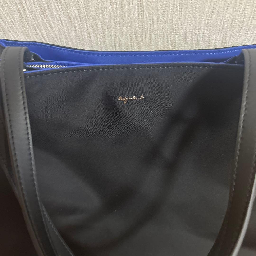 アニエスベー　ナイロンショルダーバッグ 黒　2way トートバッグ