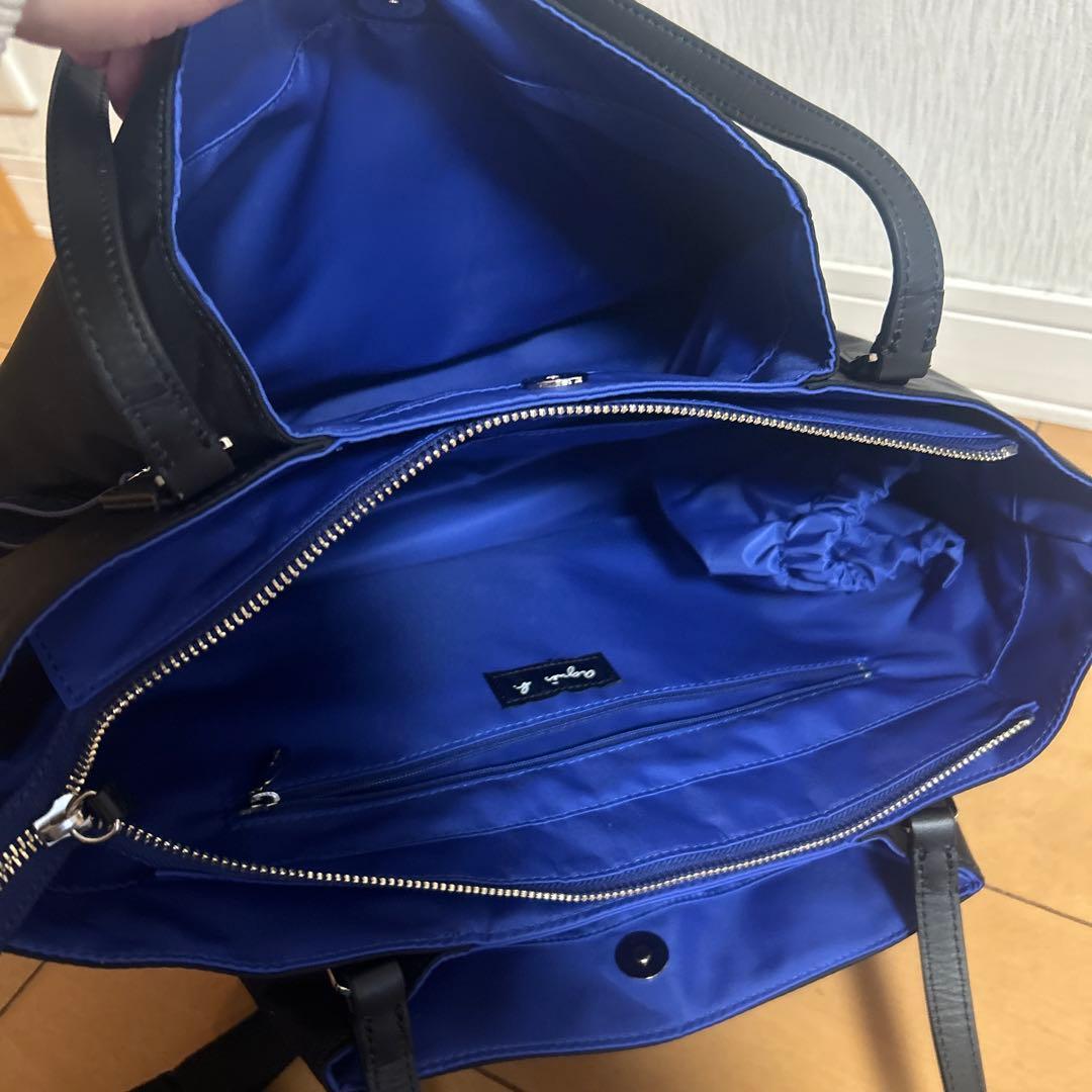 アニエスベー　ナイロンショルダーバッグ 黒　2way トートバッグ