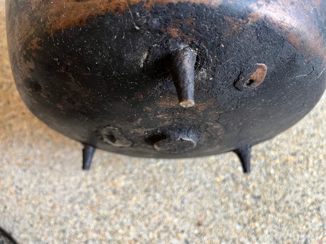 特大やかん、鉄瓶、鉄器、鉄やかん、アンティーク