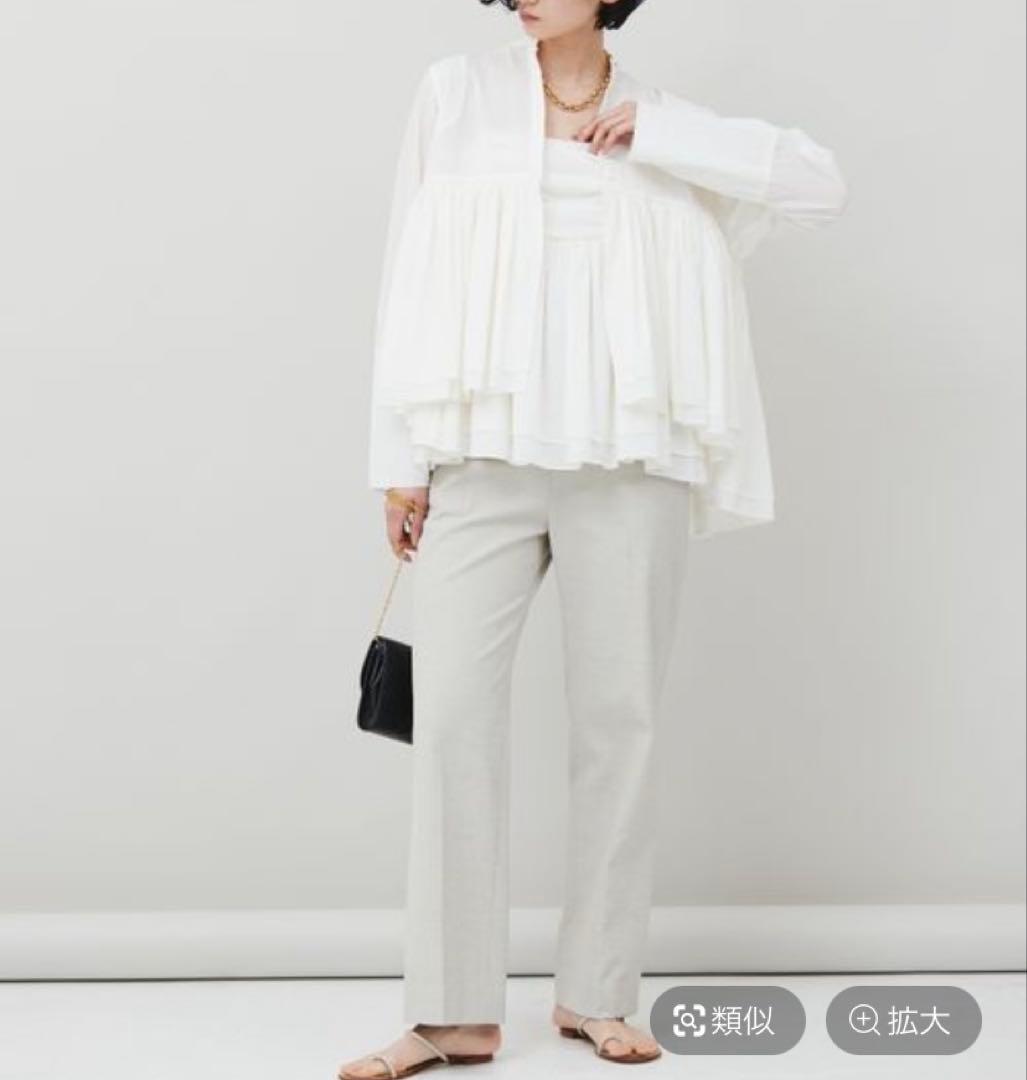 美品★curensology レイヤードギャザーブラウス