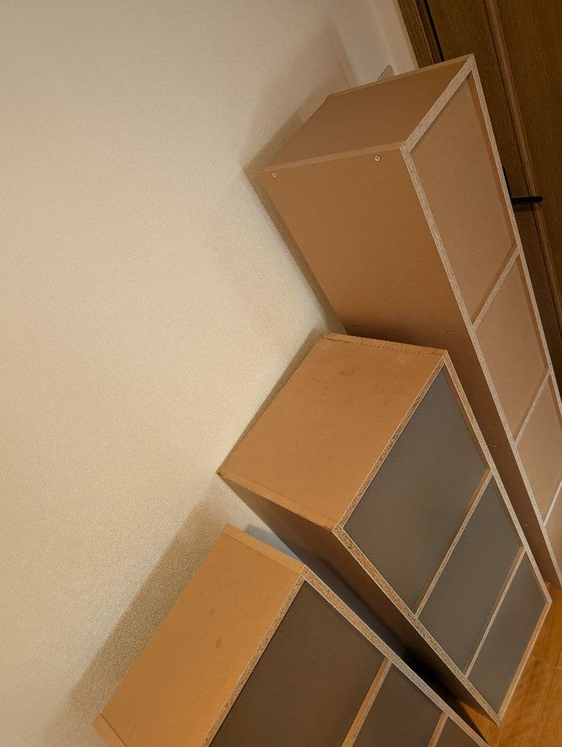 《送料込》無印良品 パルプボードボックス ベージュ スリム フリーラック