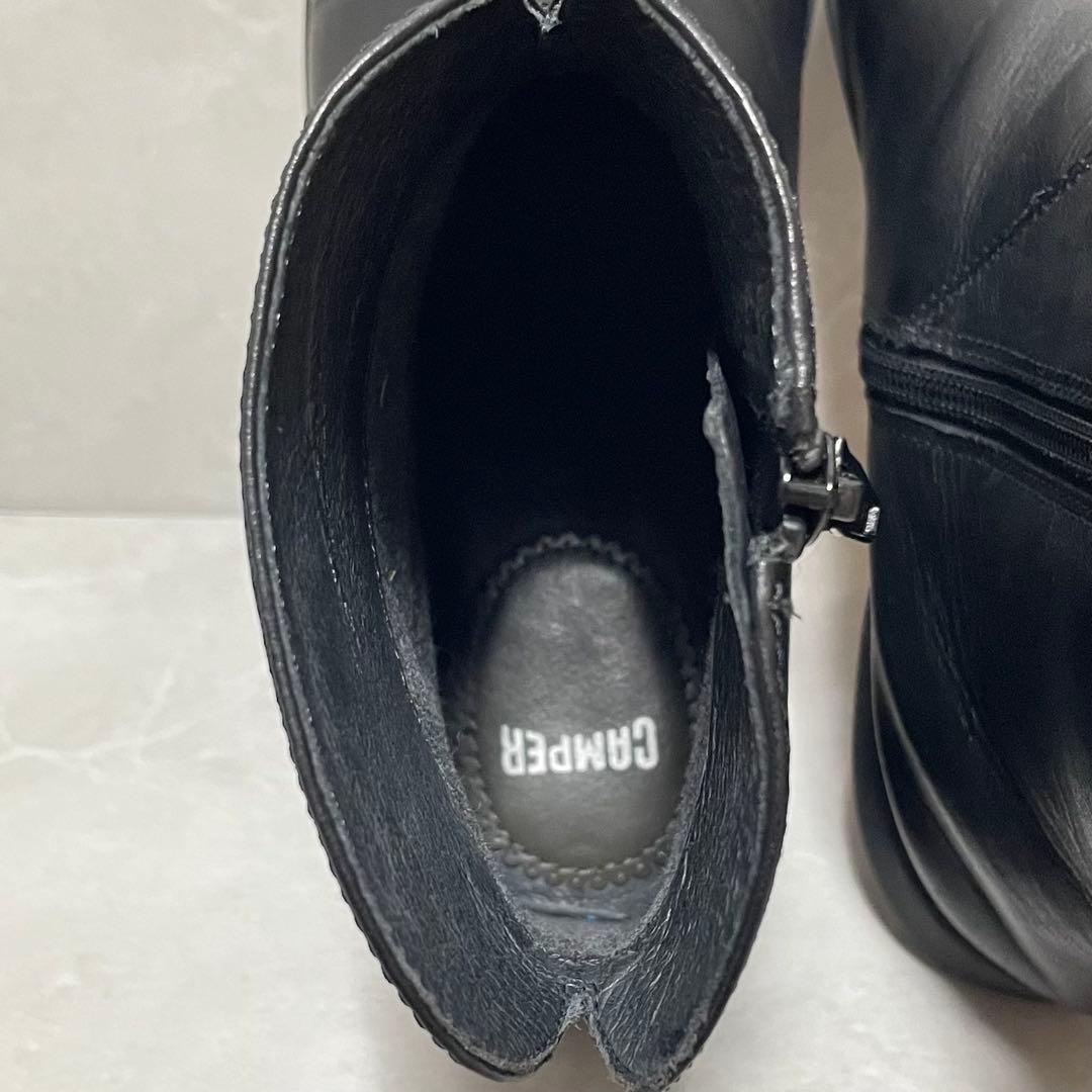 【美品】カンペール ショートブーツ サイドジップ スパイラルコメット38