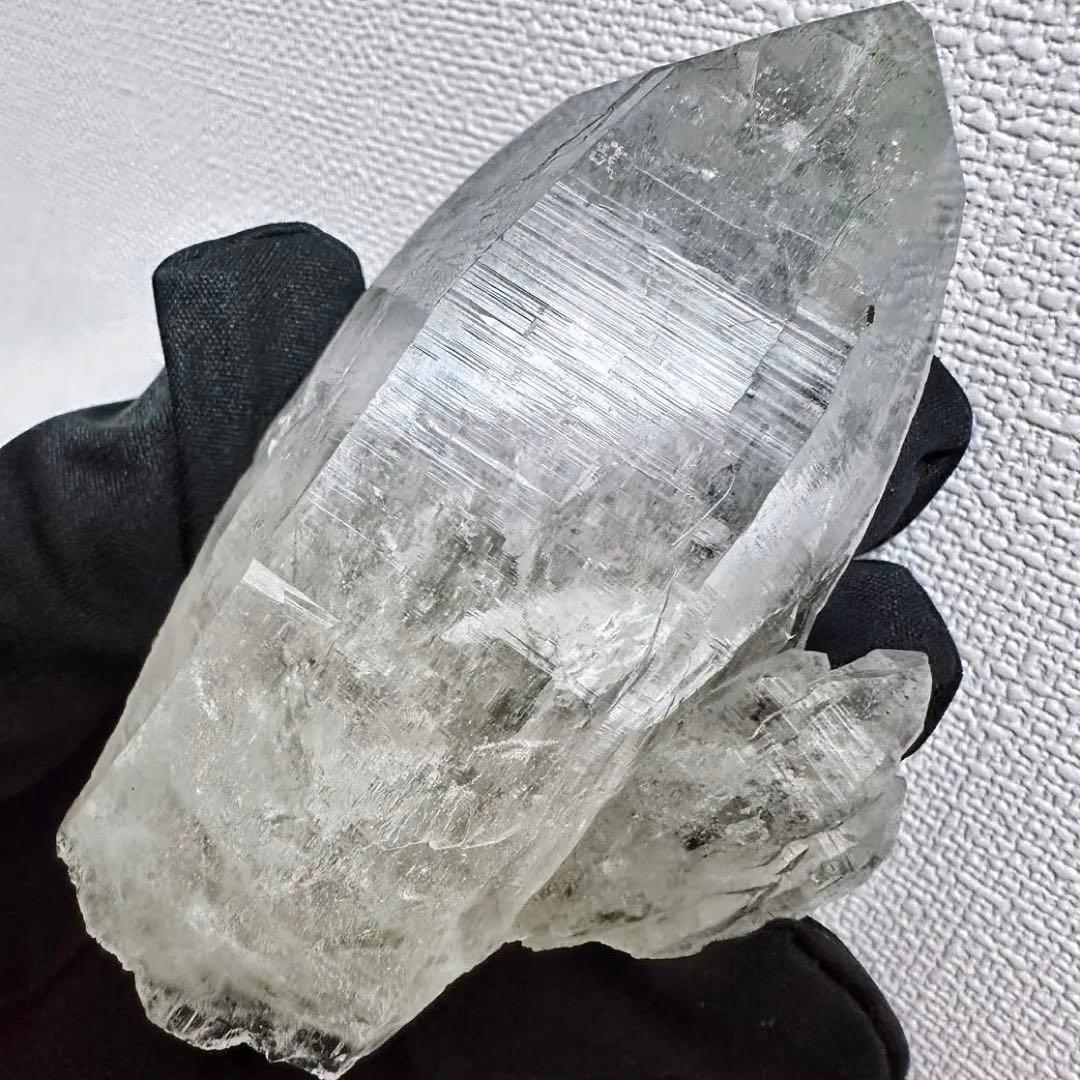 希少貴重マニハール産 高透明ヒマラヤ水晶クラスター クローライト共生A1215