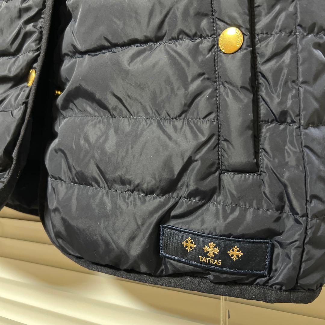 タトラス　ネイビー フード付き モッズコート　インナーダウン