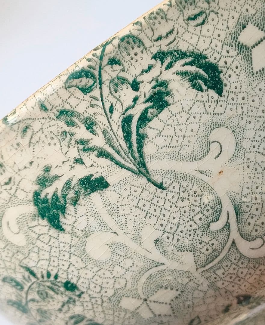 希少　美品　クレイユモントロー　鈴蘭　ボウル　フランスアンティーク