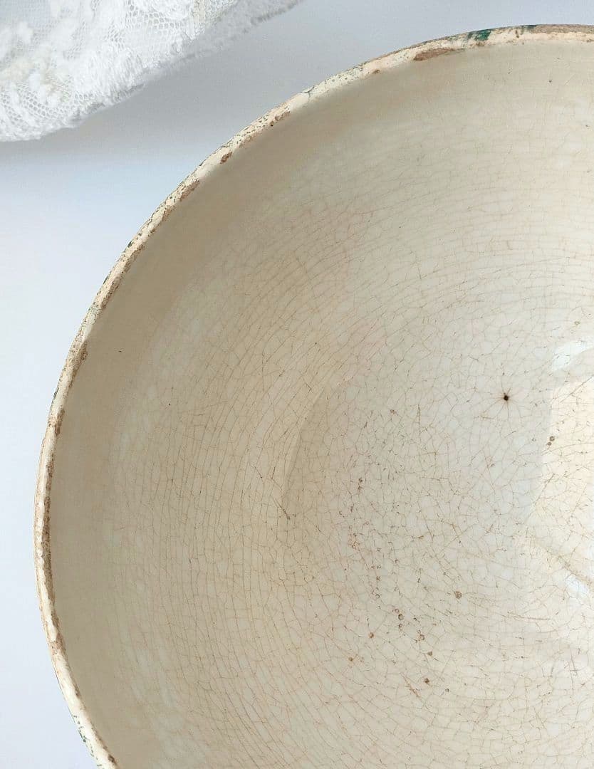 希少　美品　クレイユモントロー　鈴蘭　ボウル　フランスアンティーク