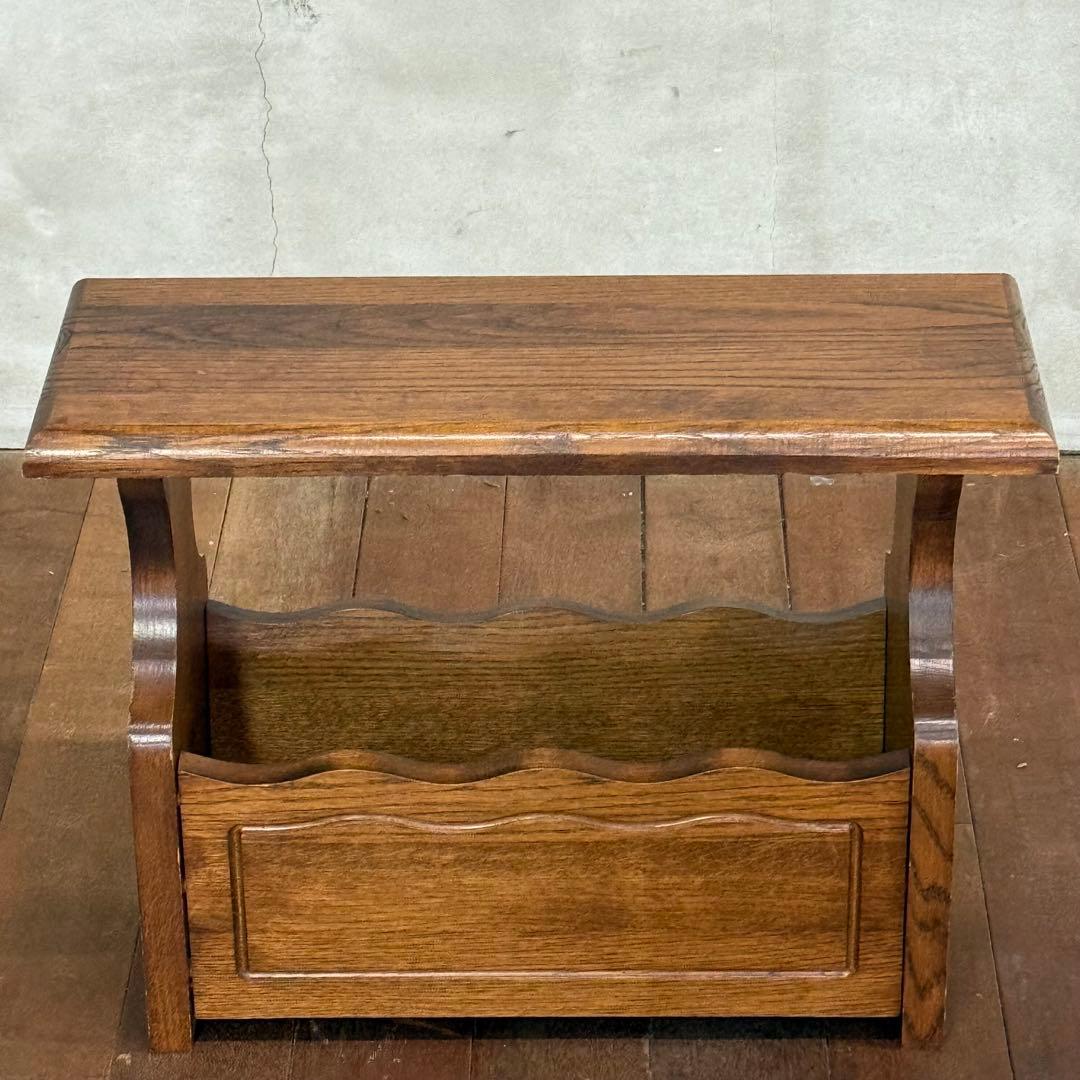 H15K44 オランダ製マガジンラック付きサイドテーブル