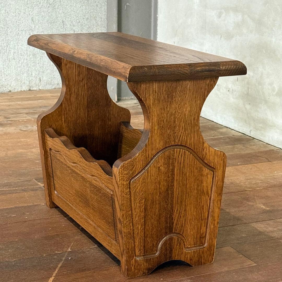 H15K44 オランダ製マガジンラック付きサイドテーブル