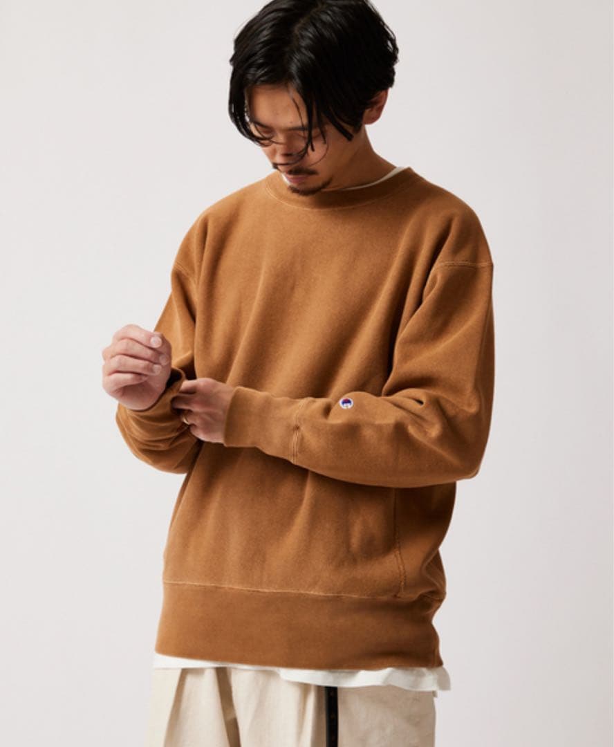 Champion 別注 R/W PIGMENT クルーネックスウェット