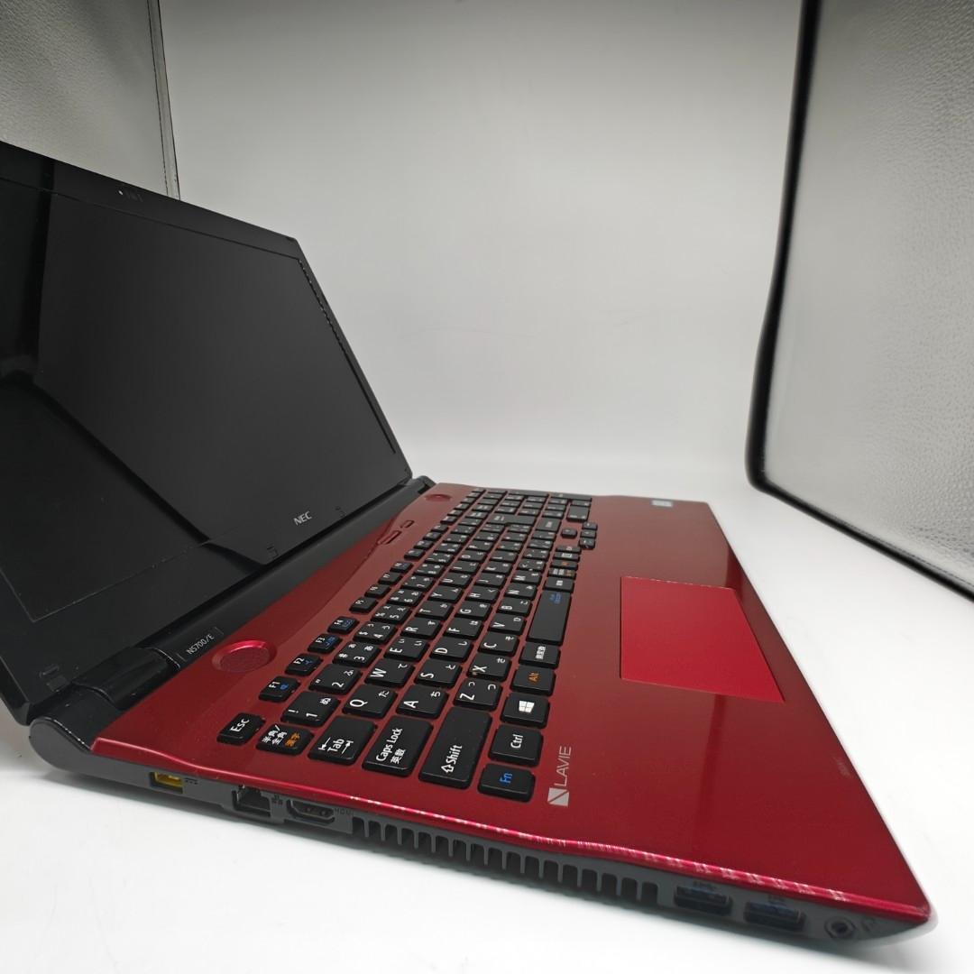【LAVIE】NEC 高性能i7 SSD512GB 16GB レッド ノートPC