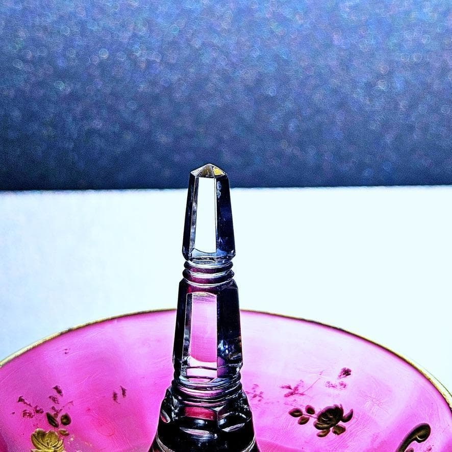 赤金彩オールドバカラ ルイ15世様式のリングホルダー 19世紀