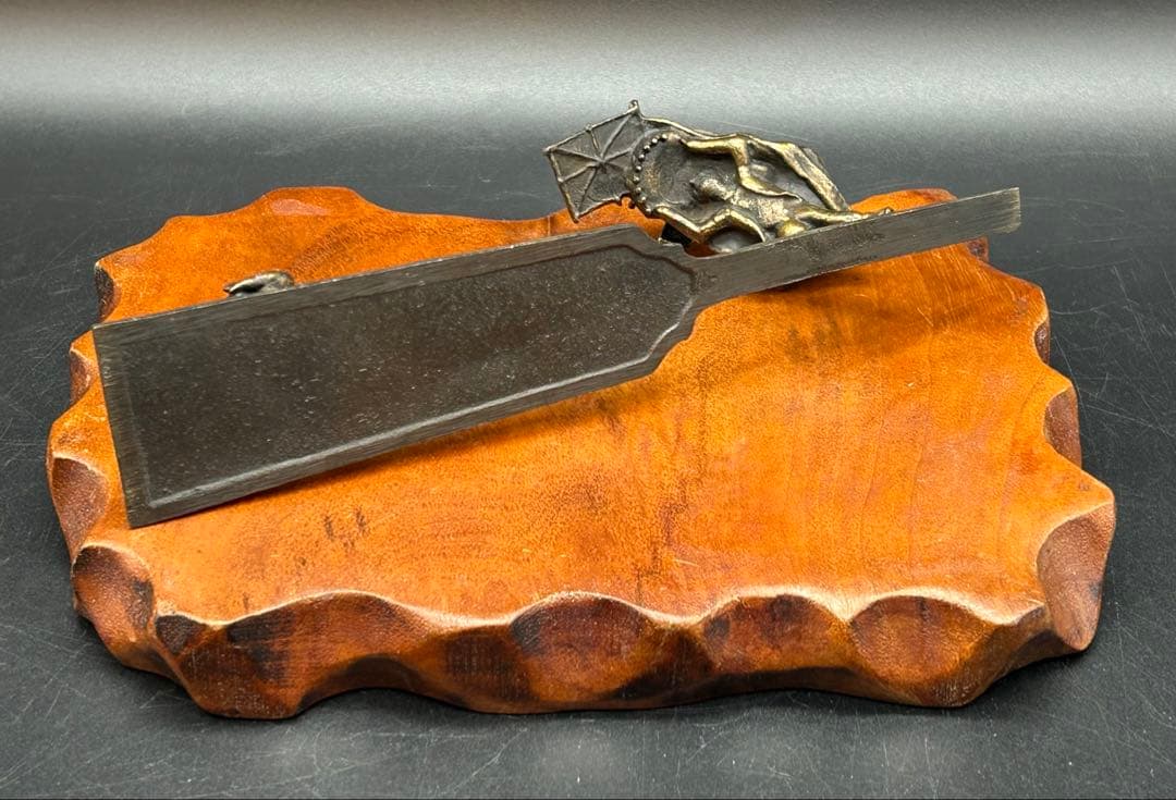 文鎮 ペーパーウエイト 高岡銅器 なきべそ　獅子舞　下尾治彦 作