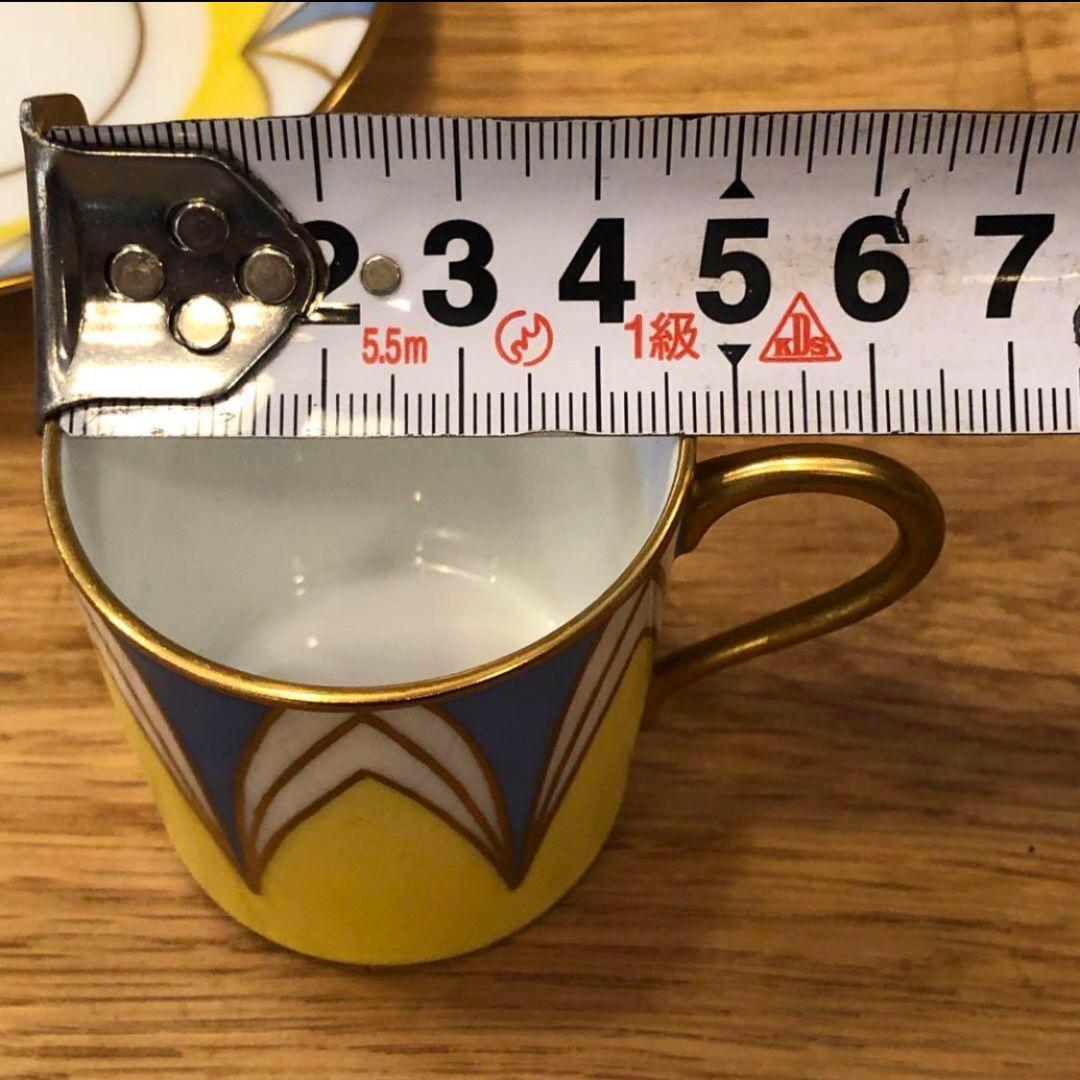 希少　ビンテージ　大倉陶園 アールデコ デミタス　カップ&ソーサー　古道具