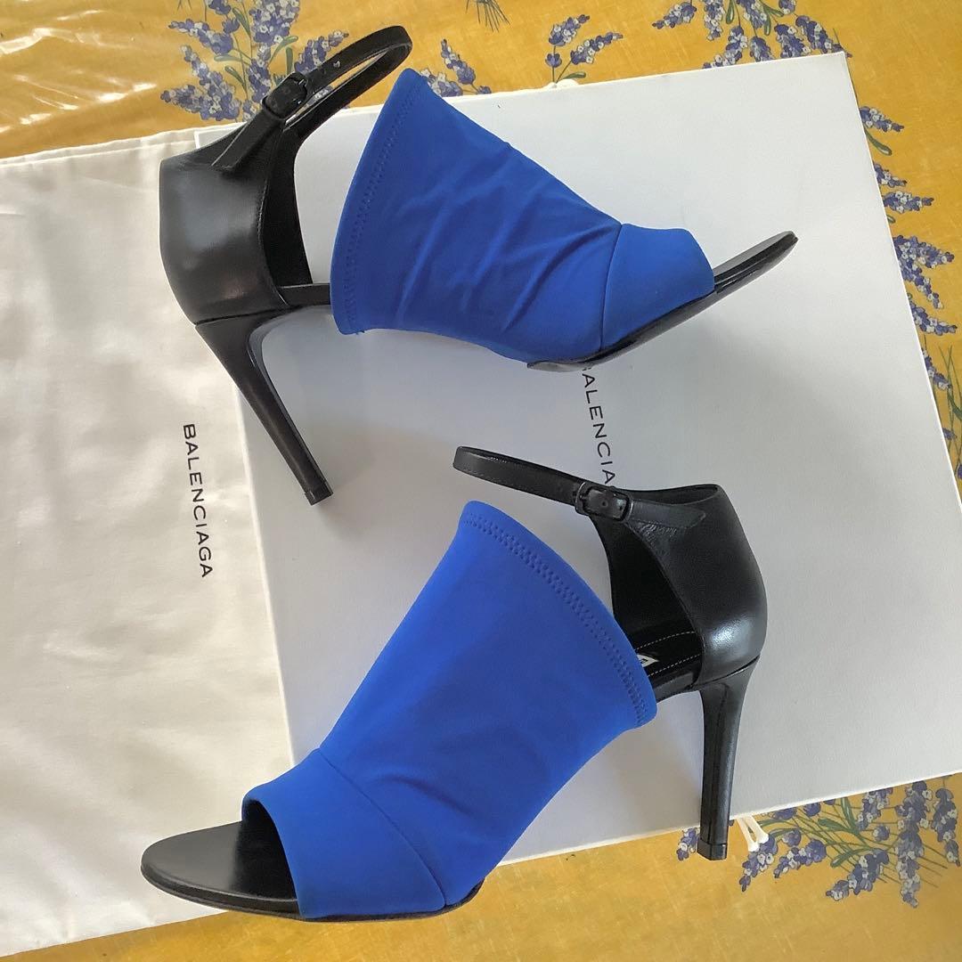 試着のみ新品! バレンシアガ オープントゥ アンクルストラップ 23㎝