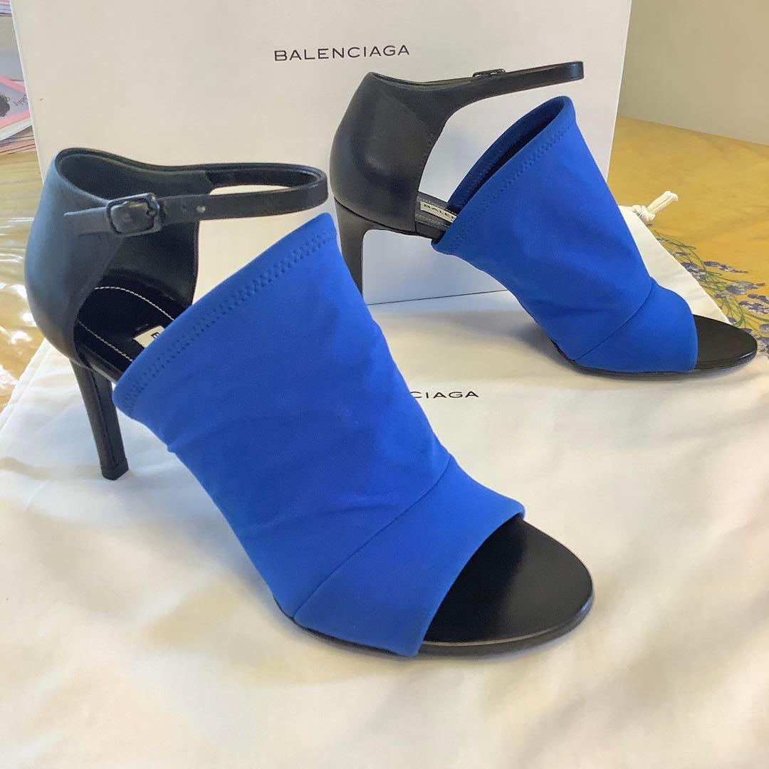 試着のみ新品! バレンシアガ オープントゥ アンクルストラップ 23㎝