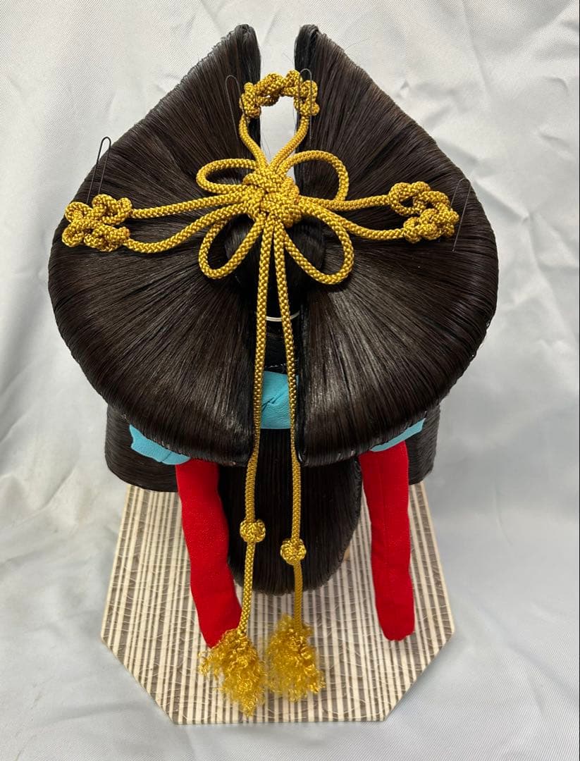 日本髪かつら　大衆演劇かつら　花魁　辰巳9号(大サイズ)自然色 かのこ髷飾り付き