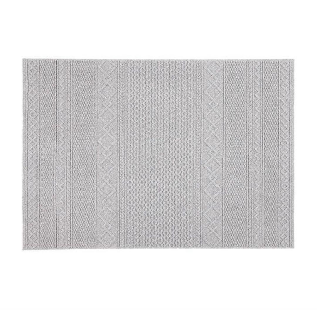 【専用】【送料込み】unicoアランニットウールラグ　グレー(140×200cm