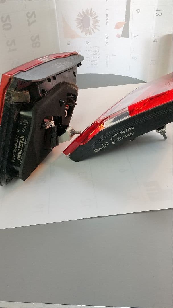 赤色 角型 テールライト 2個セット