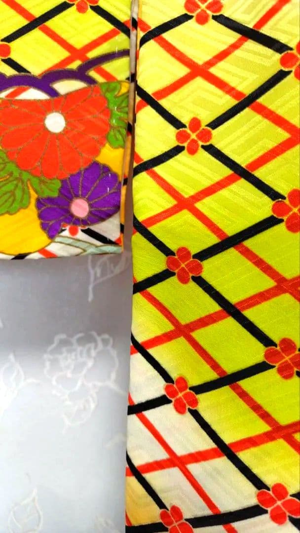 RK404アンティーク子供着物着丈77センチ裄丈38センチしつけ糸付き綺麗美品