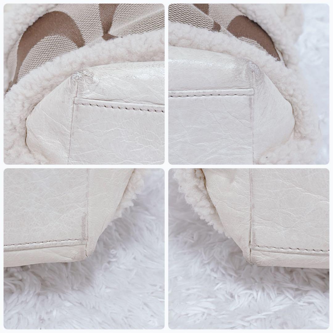 COACH コーチ ハンドバッグ ボア シグネチャー レザー