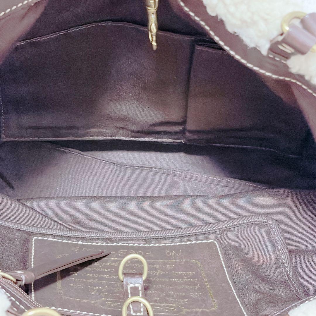 COACH コーチ ハンドバッグ ボア シグネチャー レザー