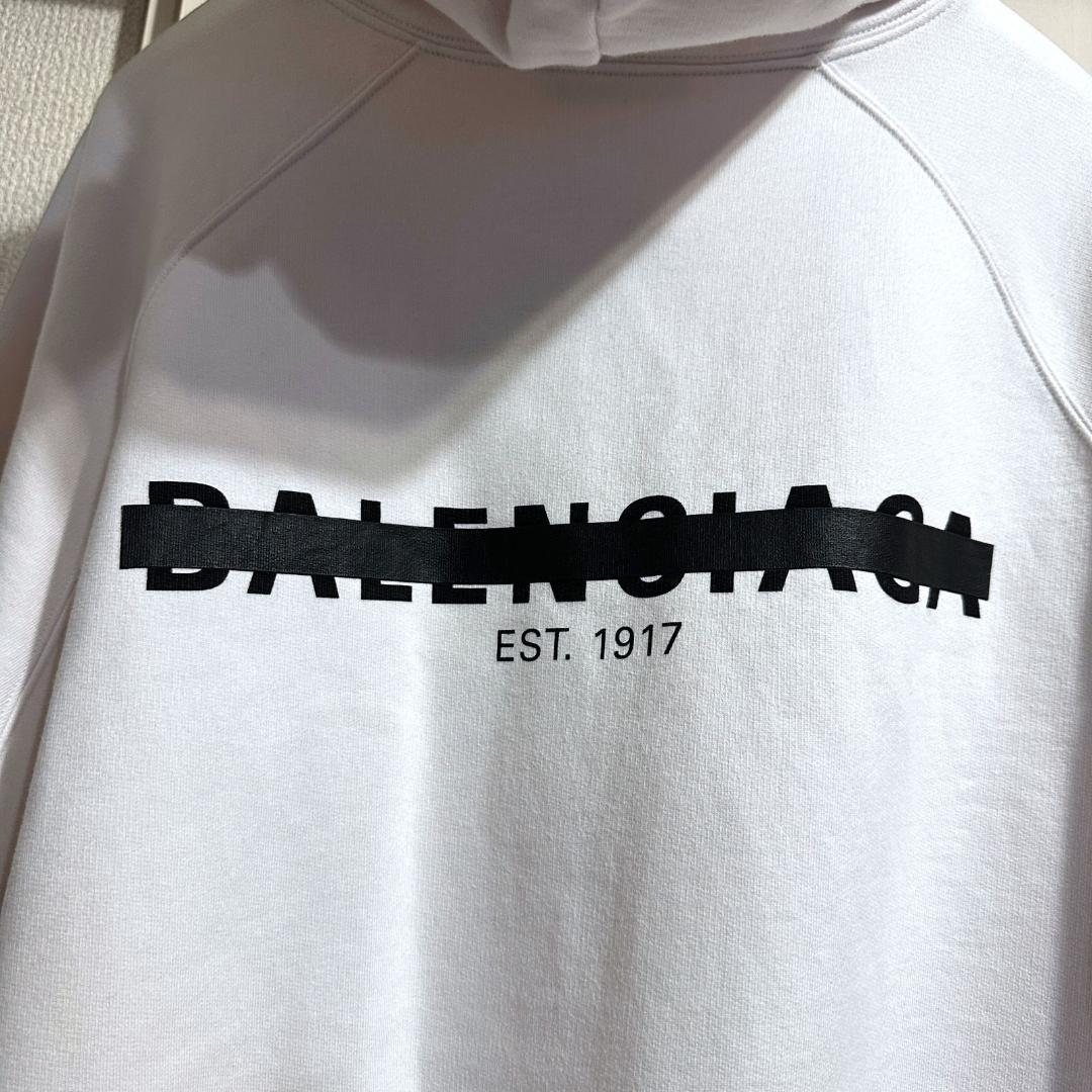 BALENCIAGA　パーカー　白　サイズ1　※汚れあり　HR0296