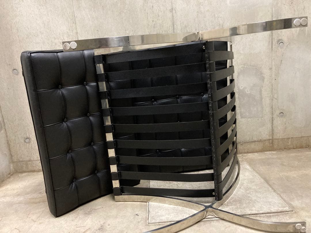 定価140万! 名作 良品 正規Knoll 黒 バルセロナ チェア　オットマン