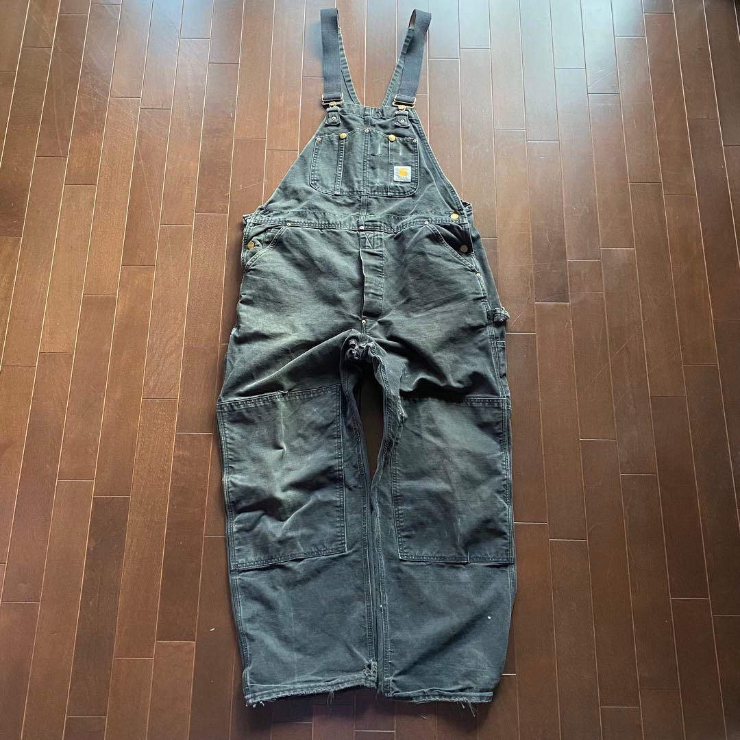carhartt ブラックダックオーバーオール ダブルニー