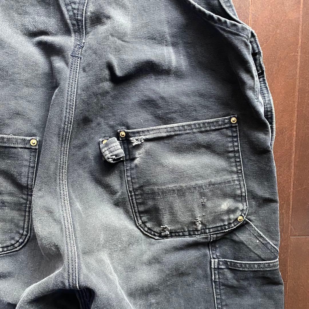 carhartt ブラックダックオーバーオール ダブルニー