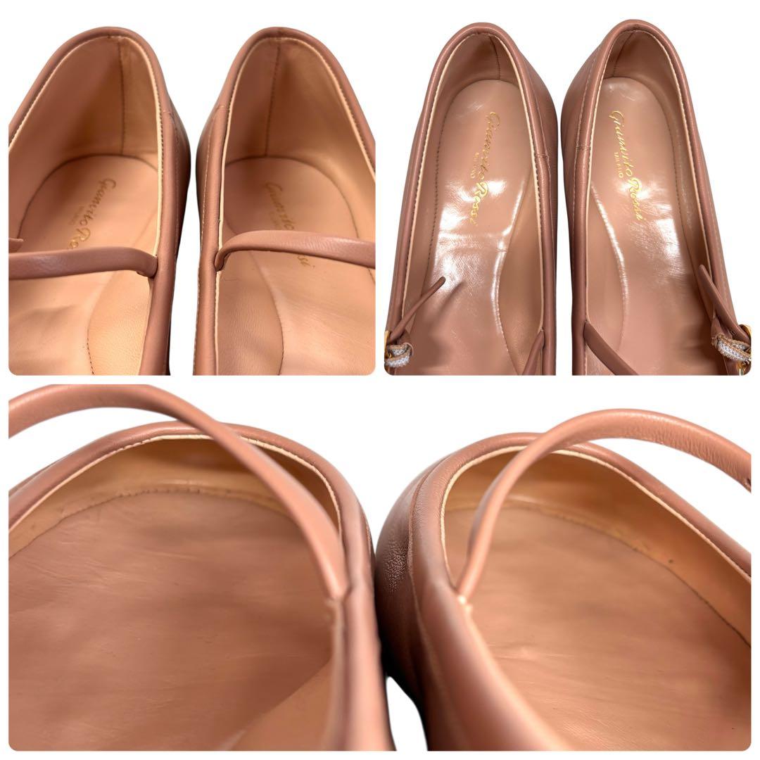 美品 ジャンヴィトロッシ 39 26 フラットパンプス メリージェーン ベージュ