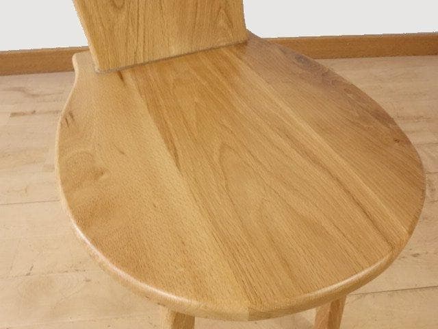 ふくろう　椅子　ダイニングチェアー　イスF　ナラ材　白木色　勇峰工芸（新）