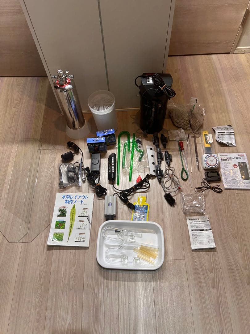 60cm水草水槽 フルセット 引き取り限定／CO2・LED・外部F付