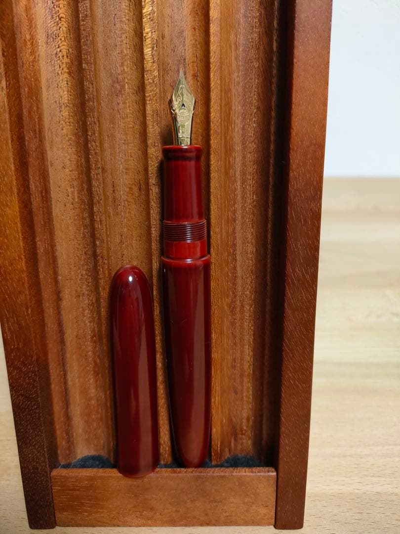 ★12月2日まで★中屋万年筆 赤溜 17mm