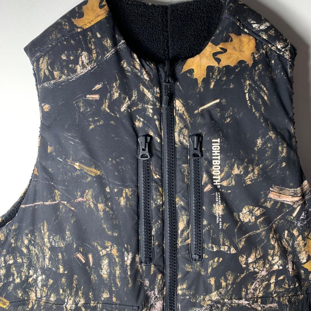 トップス TIGHTBOOTH BULLET CAMO REVERSIBLE VEST M