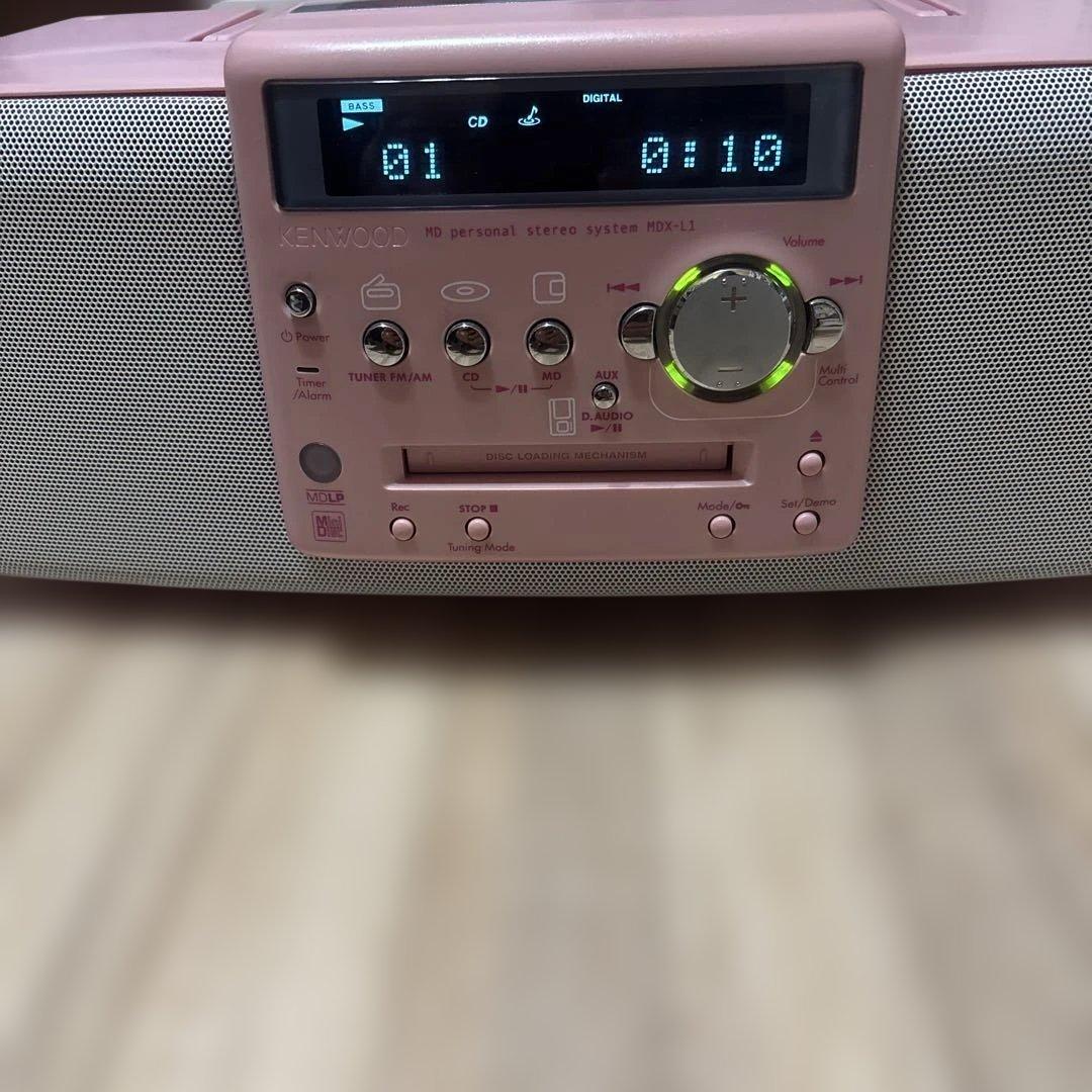 KENWOOD MDX-L1 CD/MDパーソナルステレオピンク//ケンウッド