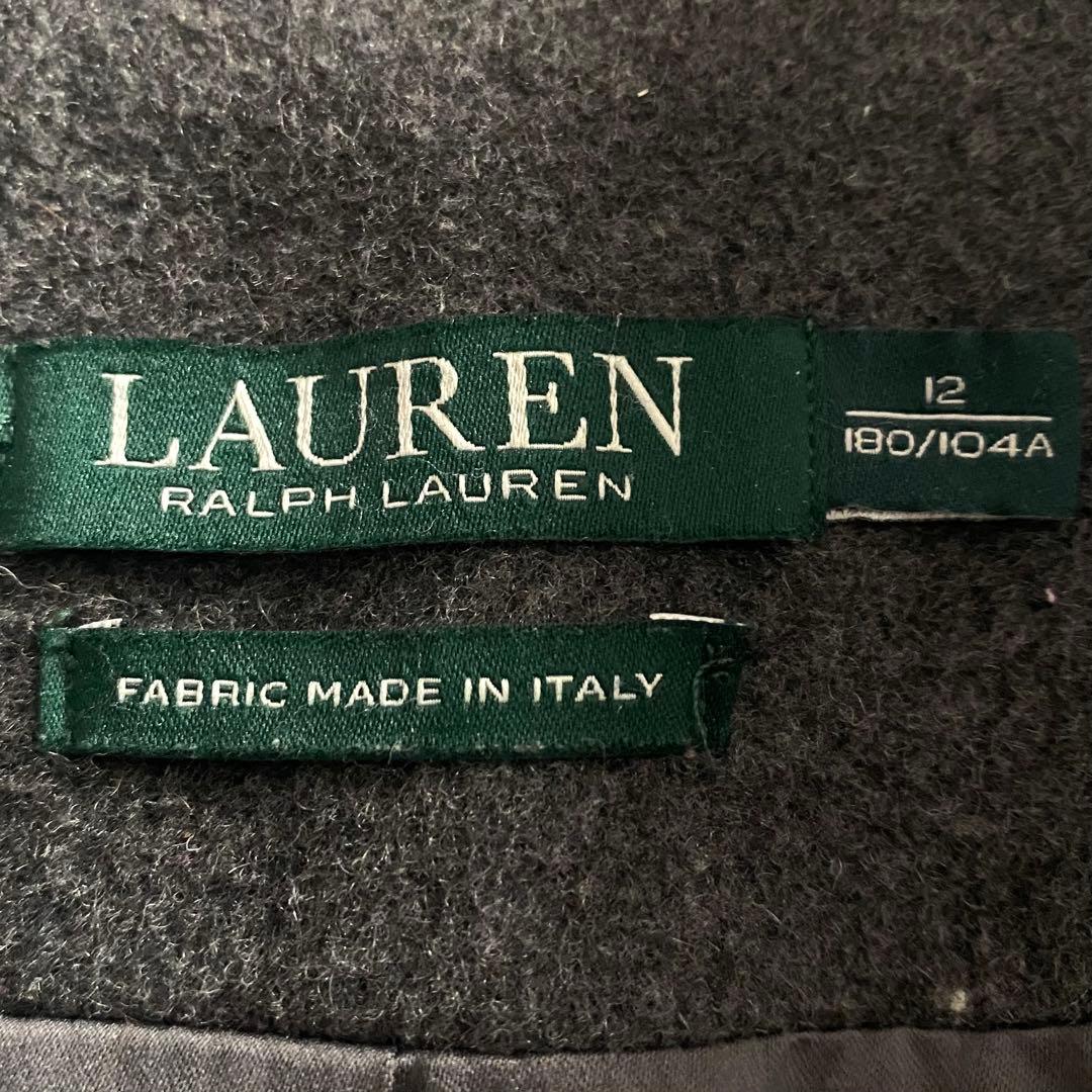 美品 ローレンラルフローレン カシミヤ混2WAY ウールトレンチコート L-LL