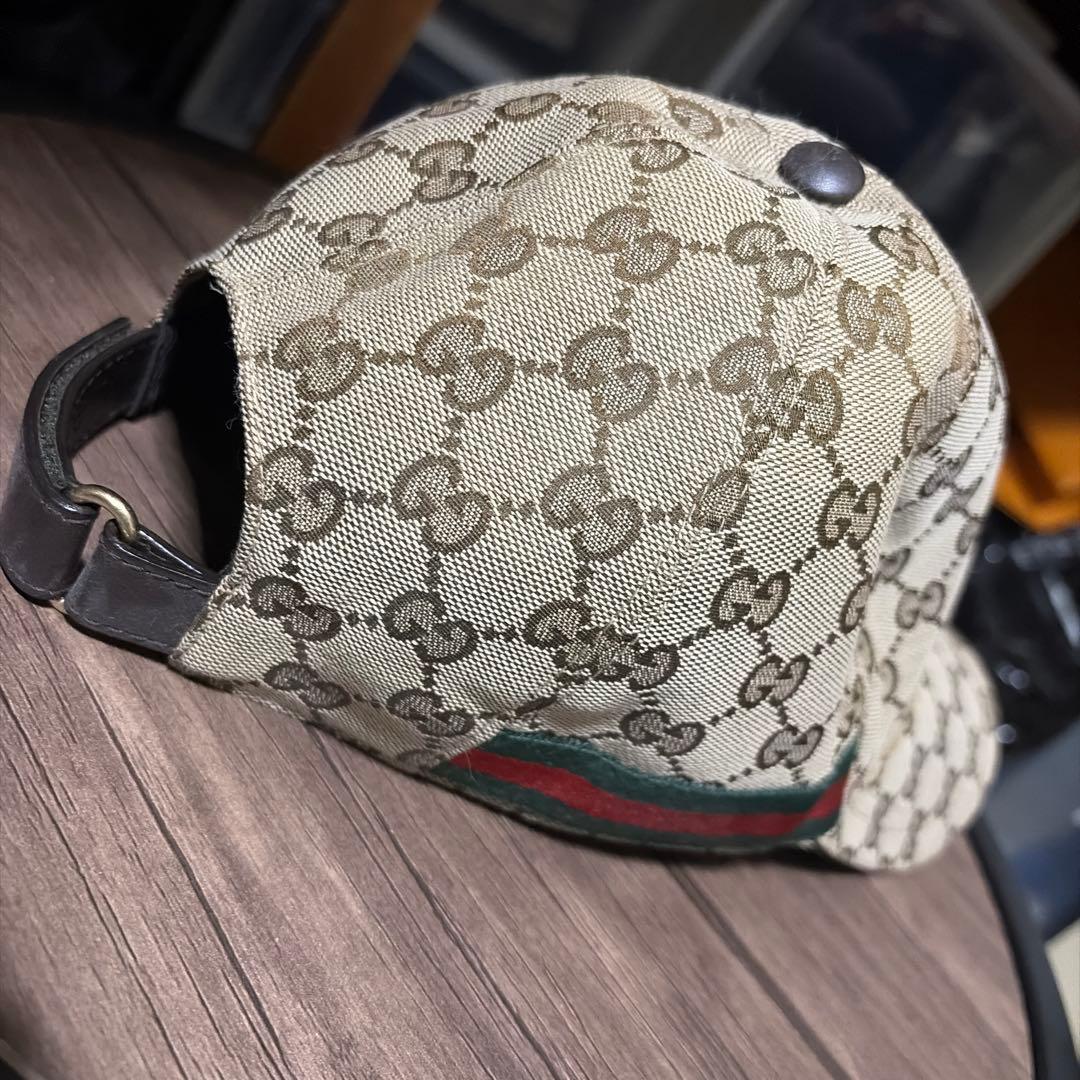 GUCCI GGロゴ ベージュキャップ Lサイズ