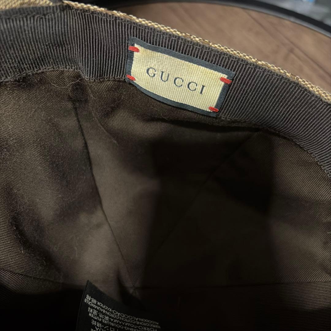 GUCCI GGロゴ ベージュキャップ Lサイズ