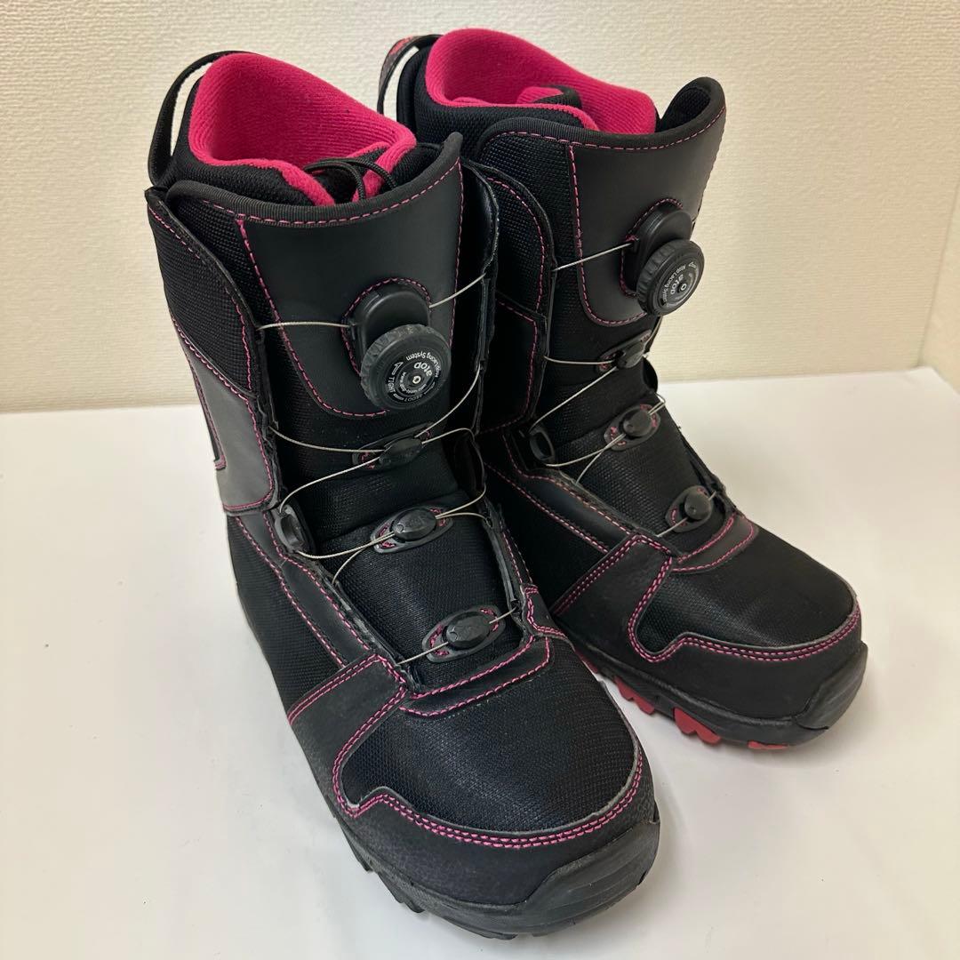 CANVAS 女性用スノーボードブーツ BOAブラック/ピンク 25.0cm